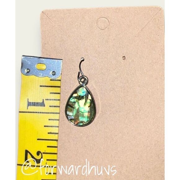 Bundle Sale 3 for $15 | Abalone Shell | Silver Tone Dangle Earrings - Picture 7 of 8